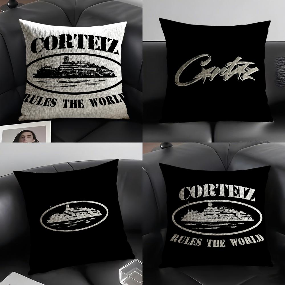 Fear Of God Essential - C-Corteiz Brand Cushion Cover Natural Linen