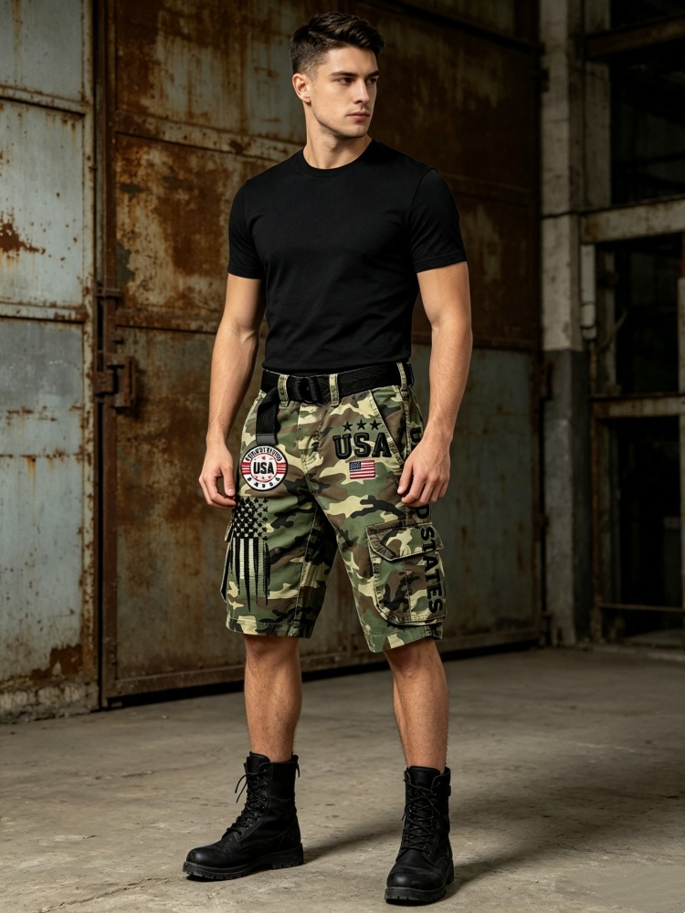 Mens Camo Cargo Shorts USA Fla - đánh giá và giá Corteiz Cargo Pant