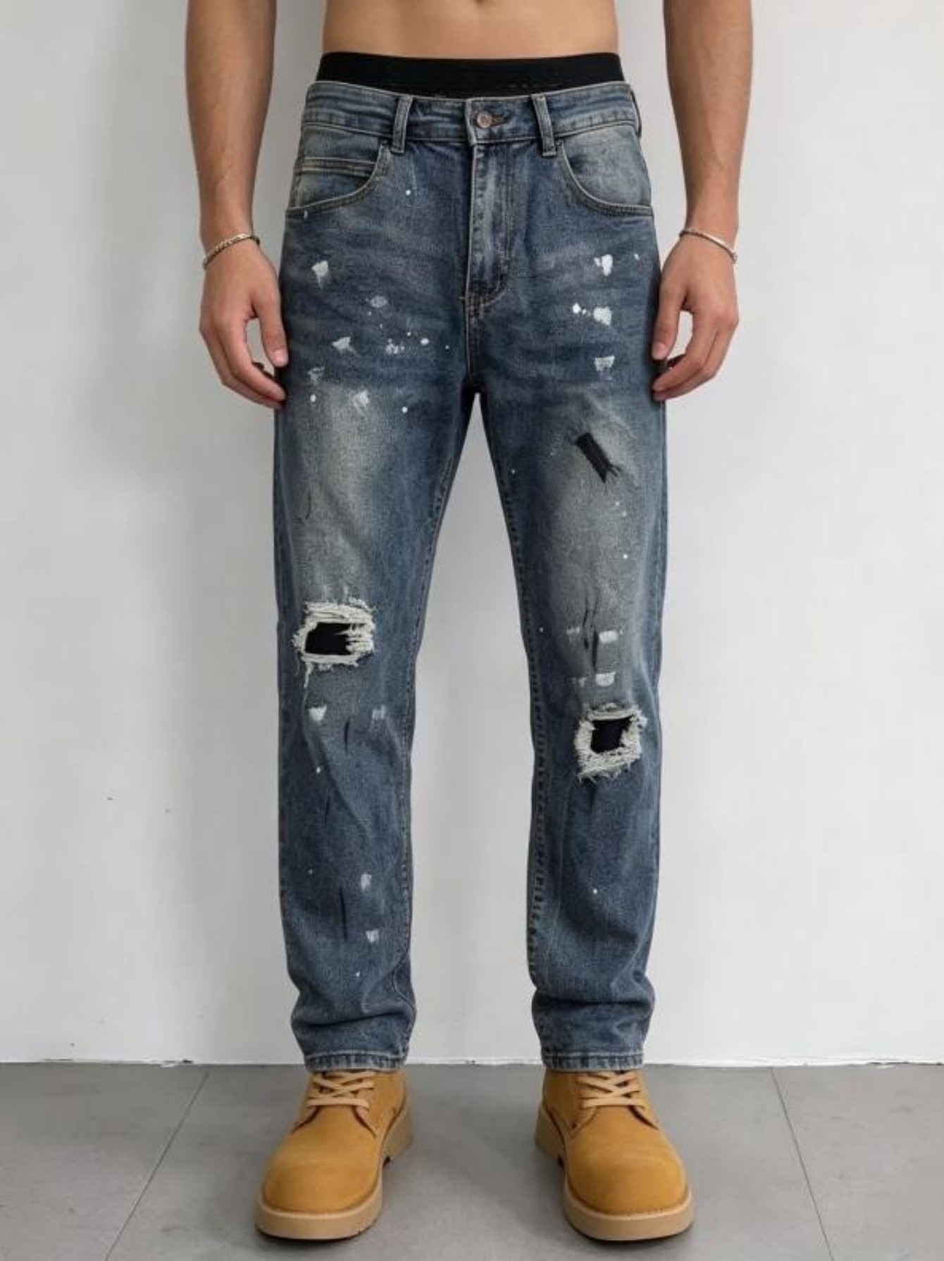 【HME】Men's Jeans | Ripped Dist - đánh giá và giá Streetwear Brand Tags